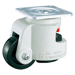 Casters - In MC nylon or polyamide with swivel plate, integrated leveler, without brake, K-92 series (Carry master).