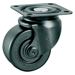Casters - Compact nylon with cold rolled steel swivel plate, without break, K-540S series (Heavy load). K-540S-75-NRB