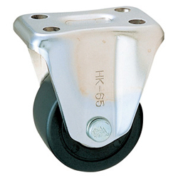 Casters - Nylon, compact with fixed cold-rolled steel plate, without brake, K-300HK series (Heavy load). K-300HK-75
