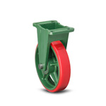 Casters - PK series ductile, fixed plate. 125PKB