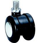 Casters - With threaded stud mount, double nylon caster, TY50N series.