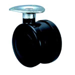 Casters - With steel swivel plate, double nylon caster, TY60JB series.