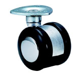 Casters - With swivel plate, double nylon caster, A50 series.