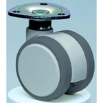 Casters - Elastomer with dust cover and steel plate, CF050 series.