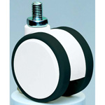 Casters - With Threaded Stud Mount, Elastomer Dual Caster, FW060N Series.