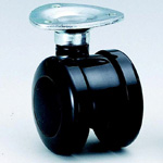 Casters - With steel swivel plate, double nylon caster, TY50B series.