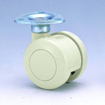 Casters - With steel swivel plate, double nylon caster, TYC50 series (Ivory color). TYC50