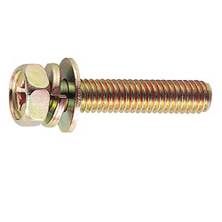 Hex Bolt with Spring and Flat Washer - Carbon Steel, M5 - M8, Phillips