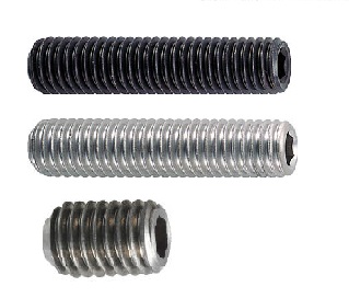 Cup-Point Set Screw - Stainless Steel, Titanium, Black Oxide Coating, M2 - M12, Coarse, Hex Socket