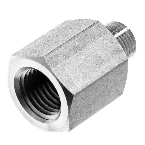 Adapter - Reducing, Instrumentation Pipe Fittings w/ Thread Sealant, Female NPT x Male NPT, 316 Stainless Steel