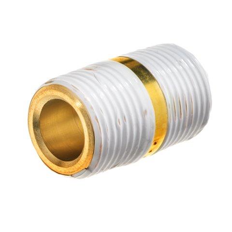 Brass Close Nipple Instrumentation Pipe Fittings w/ Thread Sealant, Male NPT