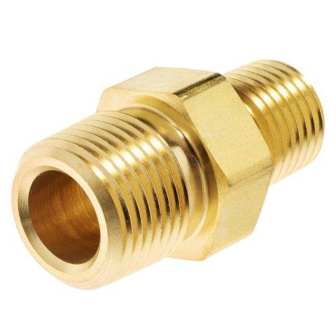 Brass Reducing Hex Nipple Instrumentation Pipe Fittings, Male NPT ZUSA-PF-4973