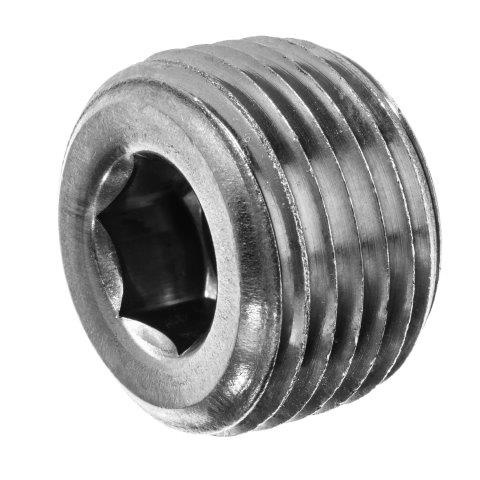 Hex Socket Plug - Instrumentation Pipe Fittings w/ Thread Sealant, Male NPT, 316 Stainless Steel