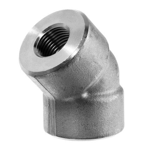 Pipe Fittings - 45 Degree Elbow, Female NPT, 316 Stainless Steel, Class 3000