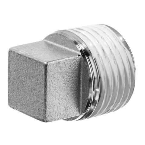 Pipe Fittings Pipe Fittings w/ Thread Sealant - Square Head Plug, Male NPT, 316 Stainless Steel, Class 150 ZUSA-PF-7055