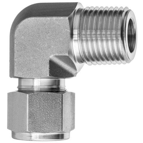 90° Elbows - Compression Fittings, Zinc-Plated Steel