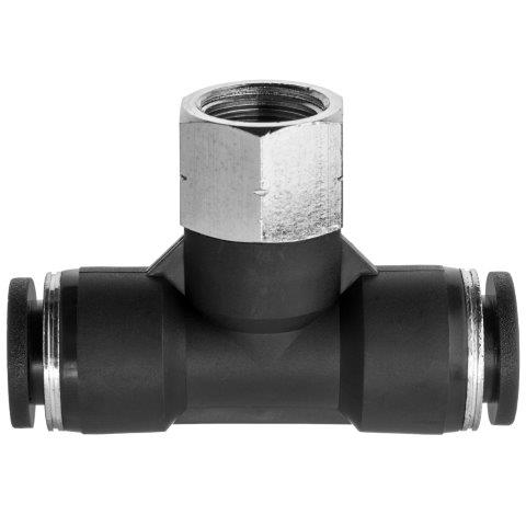 Female Branch T Push to Connect Fittings with Buna-N O-Ring, Nylon - TF-PTC Series