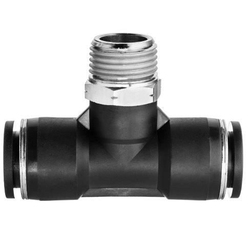Male Branch T Push to Connect Fittings with Buna-N O-Ring, Nylon - TF-PTC Series