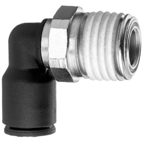 Male Elbow Push to Connect Fittings with Buna-N O-Ring, Nylon - TF-PTC Series