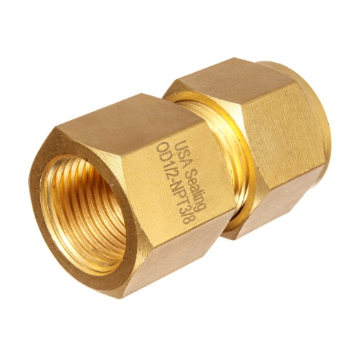 Connector - Straight, Instrumentation Tube Fittings, Female BSPP, Brass