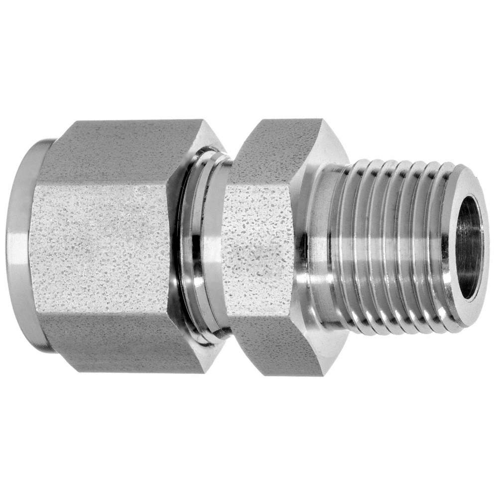 Instrumentation Tube Fitting - Male Straight, Double Ferrule, 316 Stainless Steel
