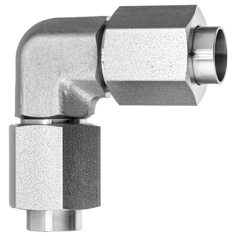 Instrumentation Tube Fitting - 90 Degree Elbow Connector, Double Ferrule, 316 Stainless Steel, Inch