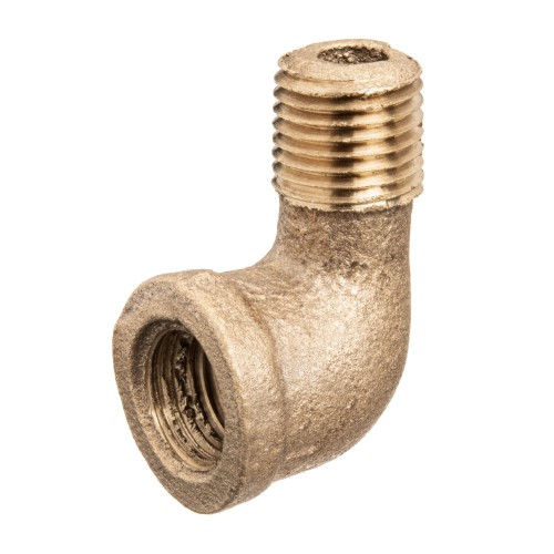 90° Elbows - Brass, Pipe Fitting, Female NPT to Male NPT, Thread Sealant, Class 125