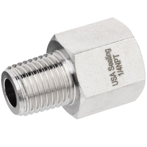 Adapter - Nickel-Plated Brass, Pipe Fitting, Female NPT to Male NPT, Class 1000