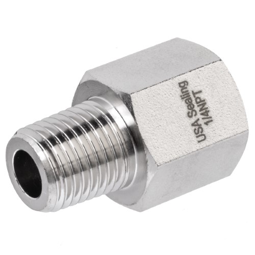 Adapter - Reducer, Nickel-Plated Brass, Pipe Fitting, Female NPT to Male NPT, Class 1000