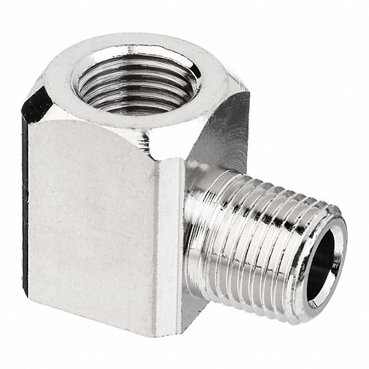 90° Elbows - Nickel-Plated Brass, Pipe Fitting, Female NPT to Male NPT, Class 1000