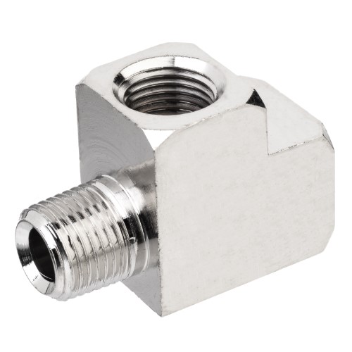 Tees - Nickel-Plated Brass, Pipe Fitting, Female NPT to Male NPT, Class 1000