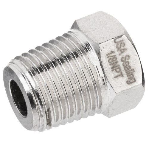 Hex Plug - Nickel-Plated Brass, Pipe Fitting, Male NPTF, Class 1000