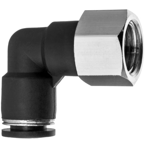 90° Elbows - Black Zinc-Plated Brass, Pipe Fitting, Male NPTF to Female NPTF, Class 1000