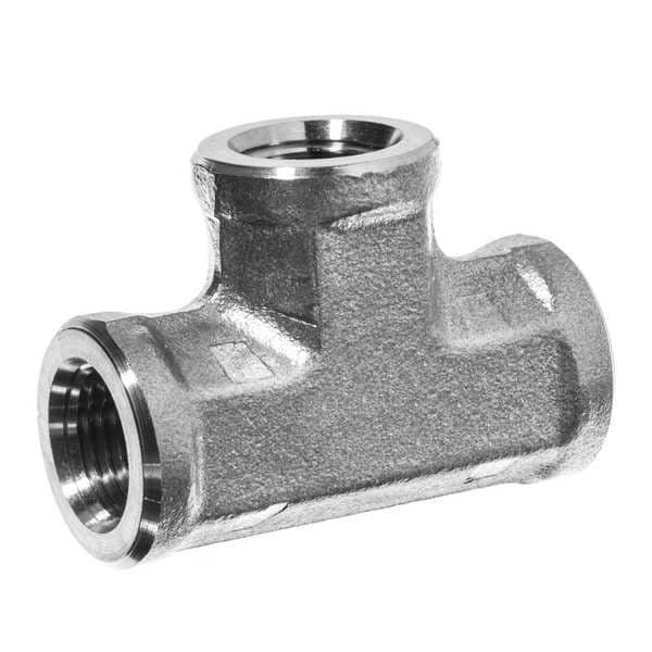 Instrumentation Pipe Fitting - Tee, NPT Female, 304 Stainless Steel