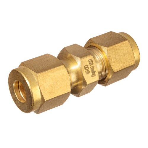 Connector - Straight, Instrumentation Tube Fittings, Double Ferrule, Male BSPT, Brass
