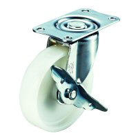 Casters - With swivel plate, rotation stop, E-S series.