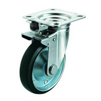 Casters - With plate and stop, swivel, JK series.