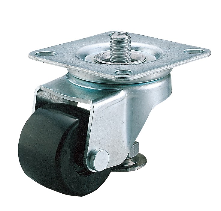 Casters - With swivel plate and integrated leveler (Heavy loads).