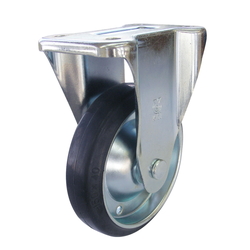 Casters - Fixed steel plate, PMR series. PMR-130UWB