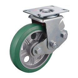 Caster - Urethane with steel swivel, without brake, SKY-2S series.