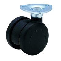 Casters - Double, resin with swivel plate, P type.