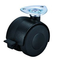 Casters - Turntable, double Casters, Nylon, P-S series.