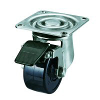 Casters - With swivel threaded plate with rotation stop, SUS-HG-S series.