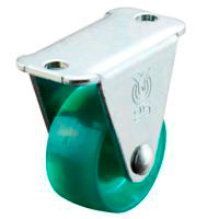 Casters - Polycarbonate, GR type, fixed plate.