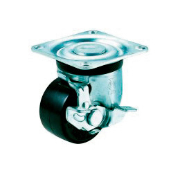 Casters - With swivel plate and rotation stop, HG-S series.