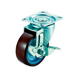 Casters - With swivel plate and rotation stop, SG-S series.