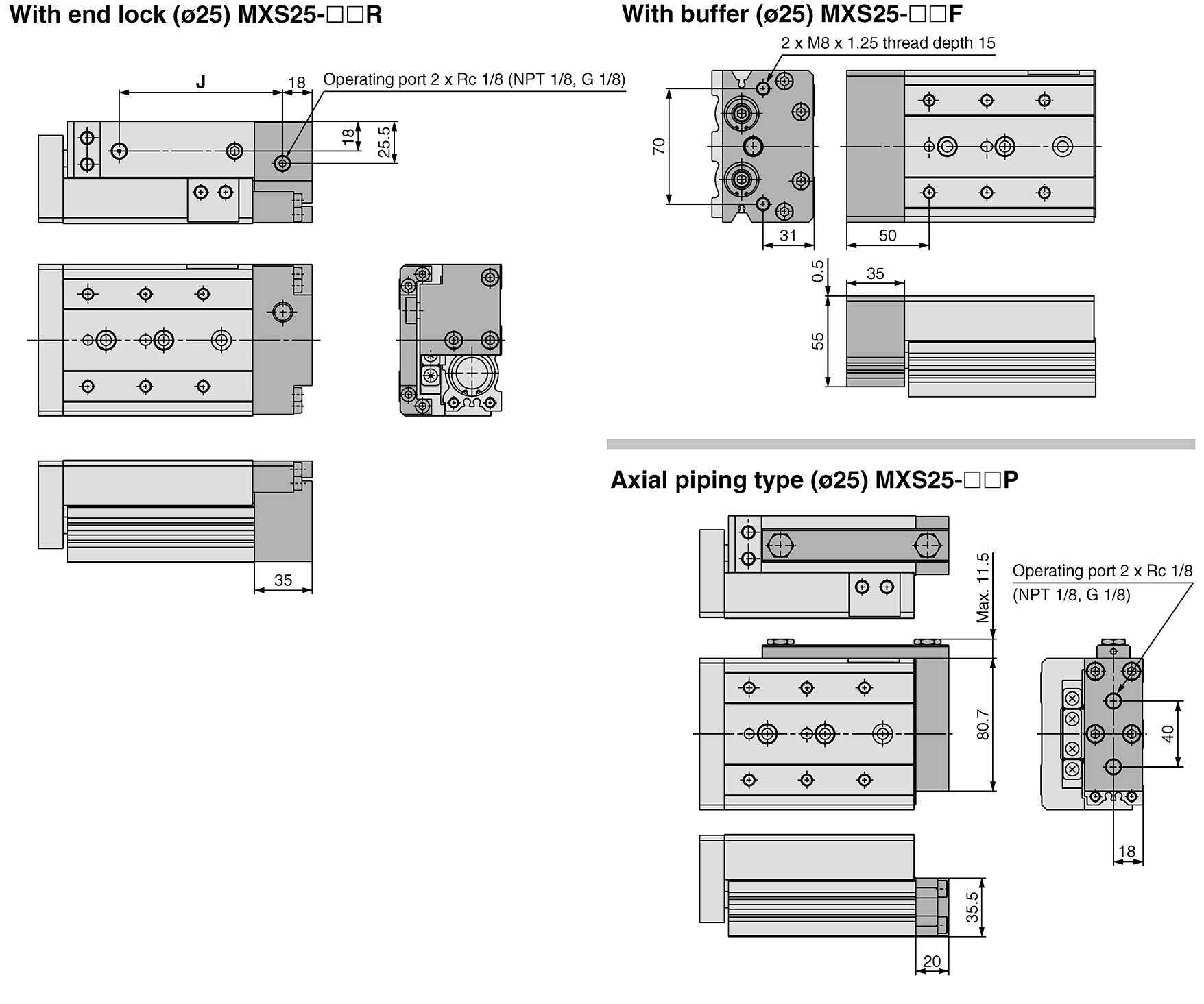 MXS25-100 | Air Slide Table / MXS Series | SMC | MISUMI MEXICO