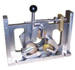 Stainless steel guide roll stand using 100% MISUMI content.