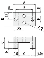 Soporte de conexión cruzada (tipo de marco plano): imagen relacionada