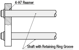 Ejes lineales de precisión: ranuras de anillo de retención en ambos extremos: imagen relacionada